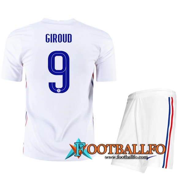 Camisetas Futbol UEFA Euro 2020 Francia (Giroud 9) Ninos Segunda