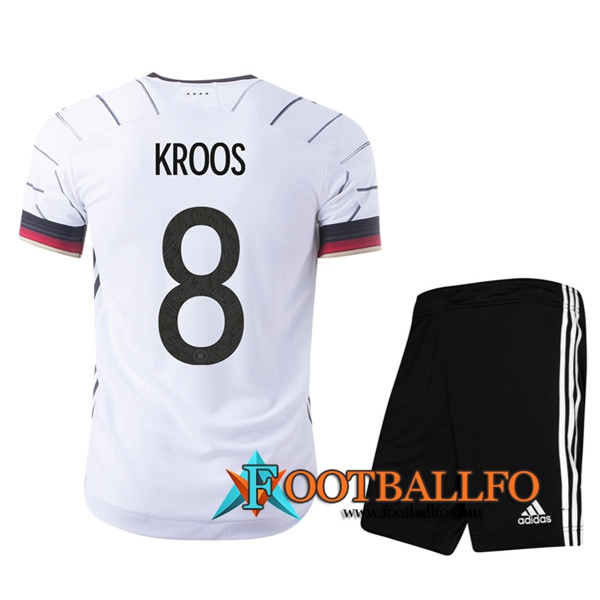 Camisetas Futbol UEFA Euro 2020 Alemania (Kroos 8) Ninos Primera