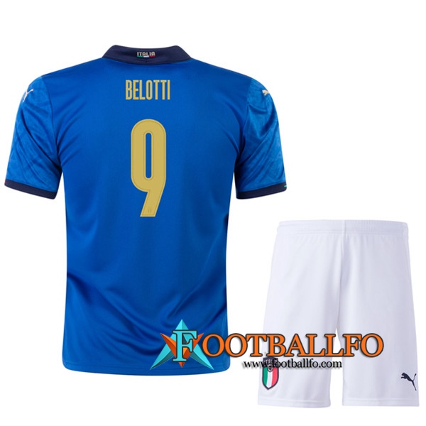 Camisetas Futbol UEFA Euro 2020 Italia (BELOTTI 9) Ninos Primera
