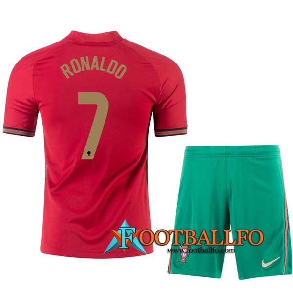 Camisetas Futbol UEFA Euro 2020 Portugal (RONALDO 7) Ninos Primera