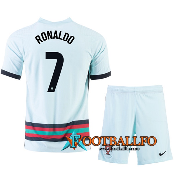 Camisetas Futbol UEFA Euro 2020 Portugal (RONALDO 7) Ninos Segunda