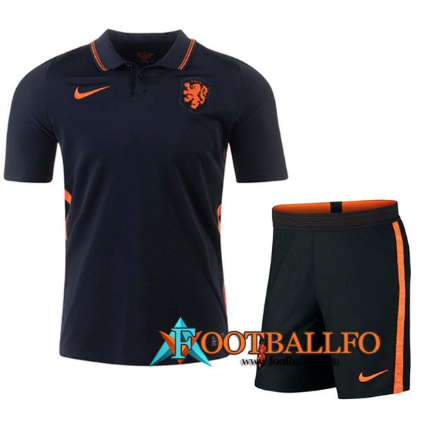 Traje Camisetas Futbol Países Bajos Segunda + Cortos UEFA Euro 2020