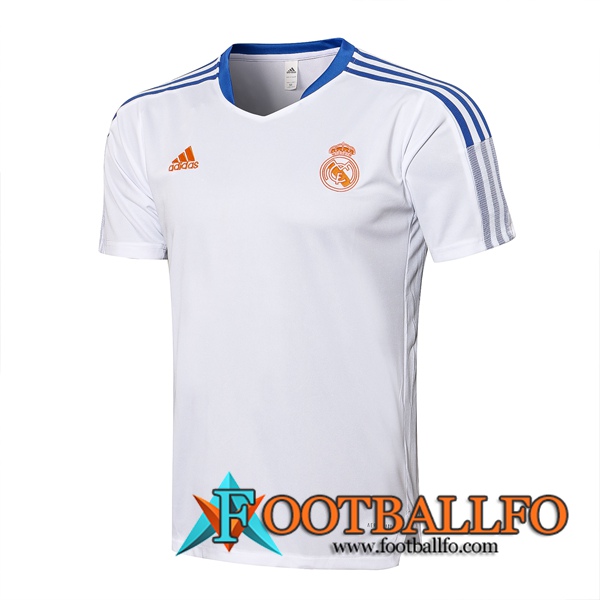 Camiseta Entrenamiento Real Madrid Blanca/Azul 2021/2022