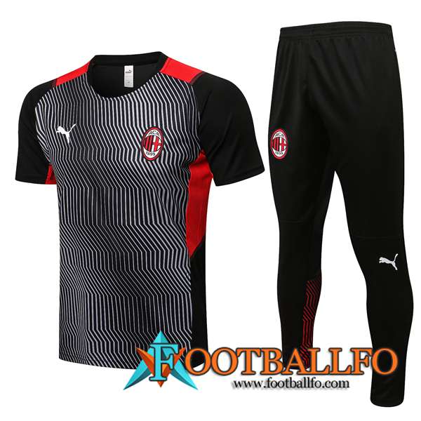 Camiseta Entrenamiento AC Milan + Pantalones Rojo/Negro 2021/2022