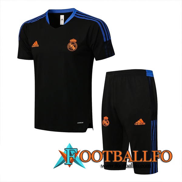 Camiseta Entrenamiento Real Madrid + Cortos Negro/Azul 2021/2022