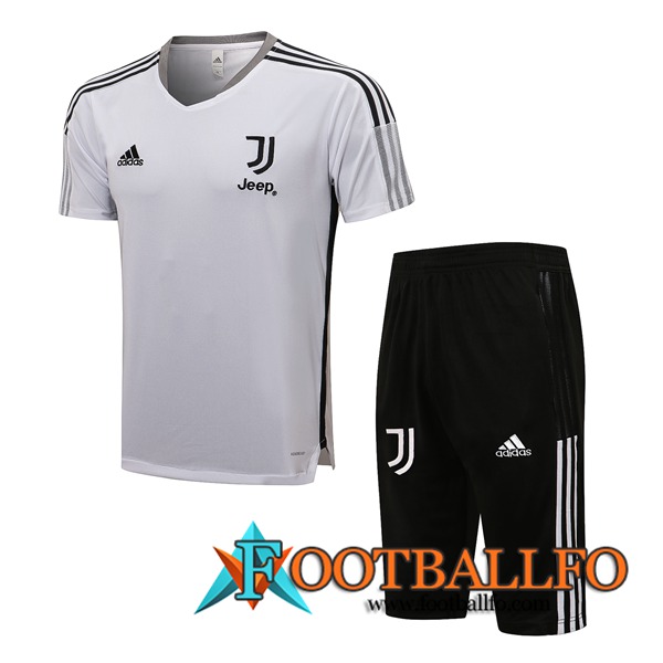 Camiseta Entrenamiento Juventus + Cortos Blanca/Negro 2021/2022