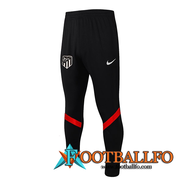 Pantalon Entrenamiento Altetico Madrid Negro/Rojo 2021/2022