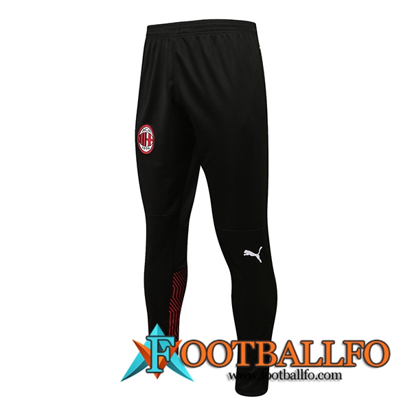 Pantalon Entrenamiento AC Milan Negro/Rojo 2021/2022