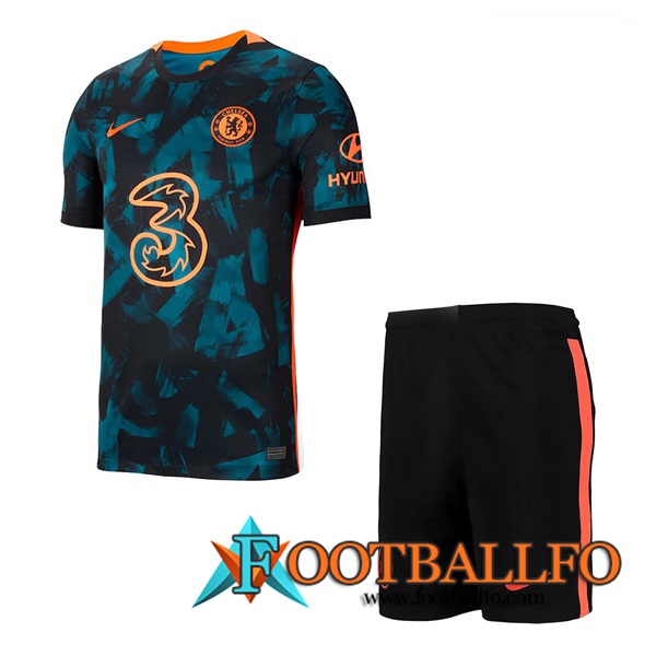 Traje Camiseta Futbol FC Chelsea Tercero + Cortos 2021/2022