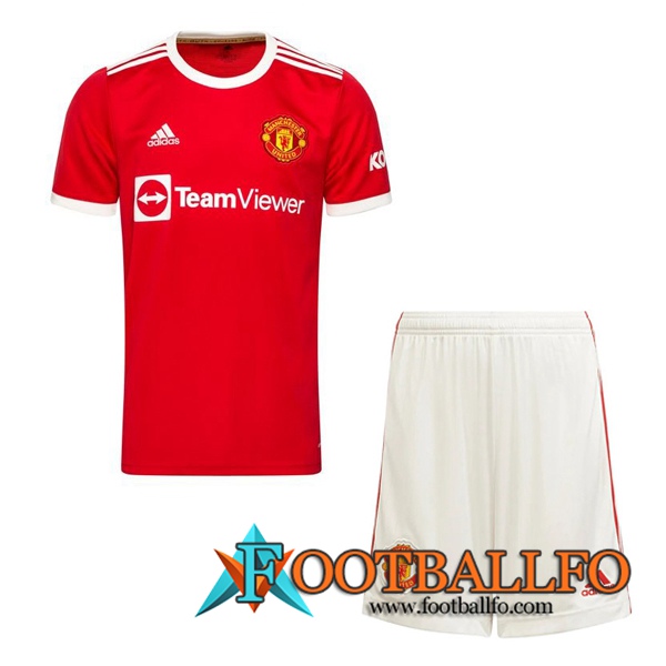 Traje Camiseta Futbol Manchester United Titular + Cortos 2021/2022