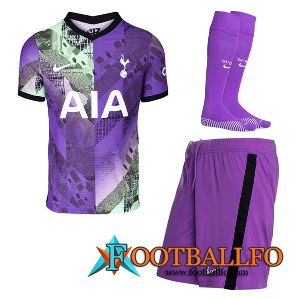 Traje Camiseta Futbol Tottenham Hotspur Tercero (Cortos + Calcetines) 2021/2022