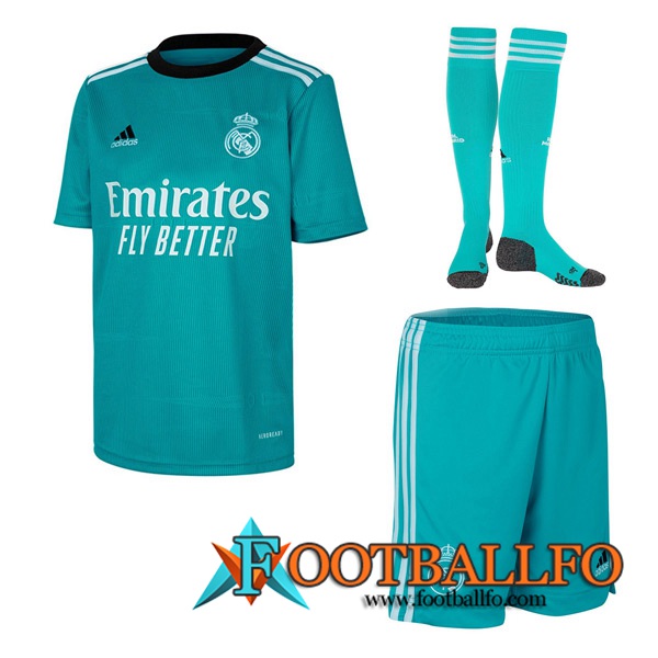 Traje Camiseta Futbol Real Madrid Tercero (Cortos + Calcetines) 2021/2022