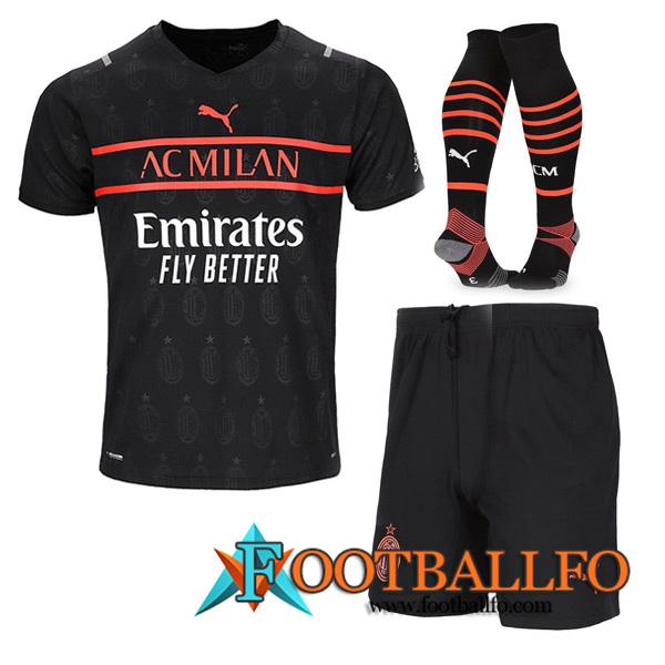 Traje Camiseta Futbol AC Milan Tercero (Cortos + Calcetines) 2021/2022