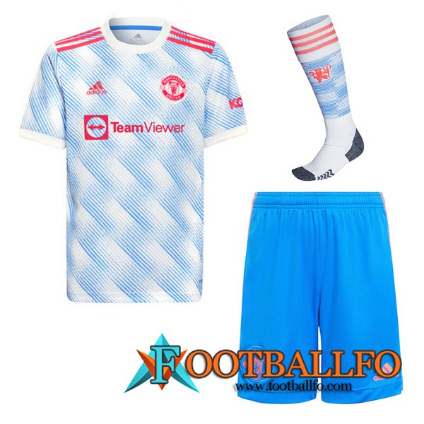 Traje Camiseta Futbol Manchester United Alternativo (Cortos + Calcetines) 2021/2022