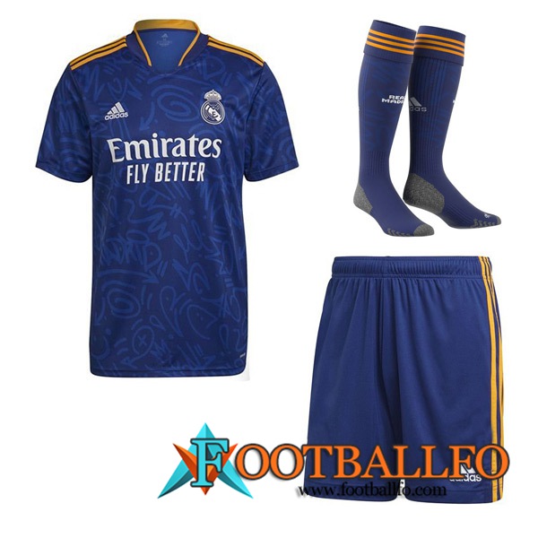 Traje Camiseta Futbol Real Madrid Alternativo (Cortos + Calcetines) 2021/2022