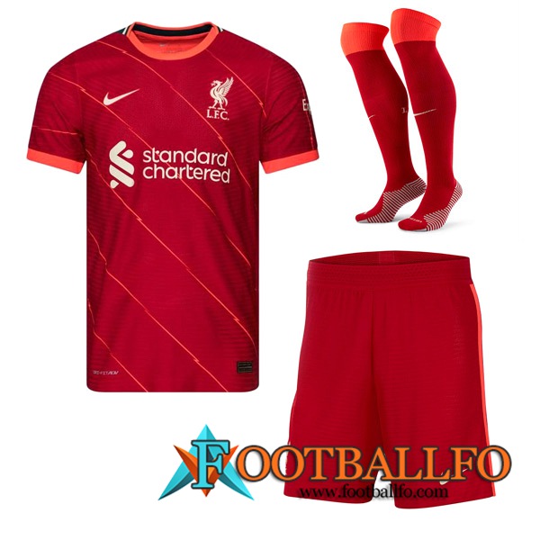Traje Camiseta Futbol FC Liverpool Titular (Cortos + Calcetines) 2021/2022