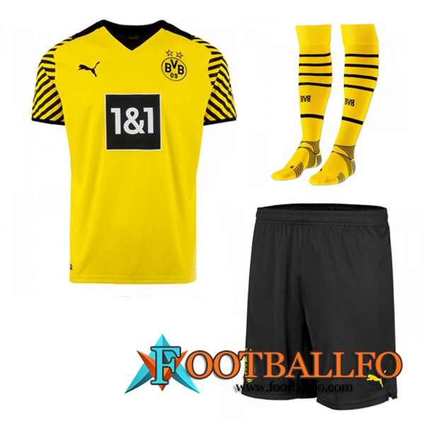 Traje Camiseta Futbol Dortmund BVB Titular (Cortos + Calcetines) 2021/2022