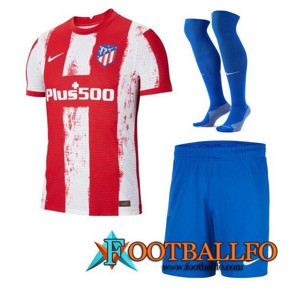 Traje Camiseta Futbol Atletico Madrid Titular (Cortos + Calcetines) 2021/2022