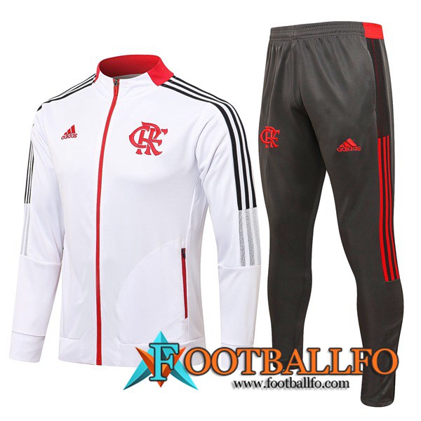 Chandal Equipos De Futbol - Chaqueta Flamengo Blanca 2021/2022
