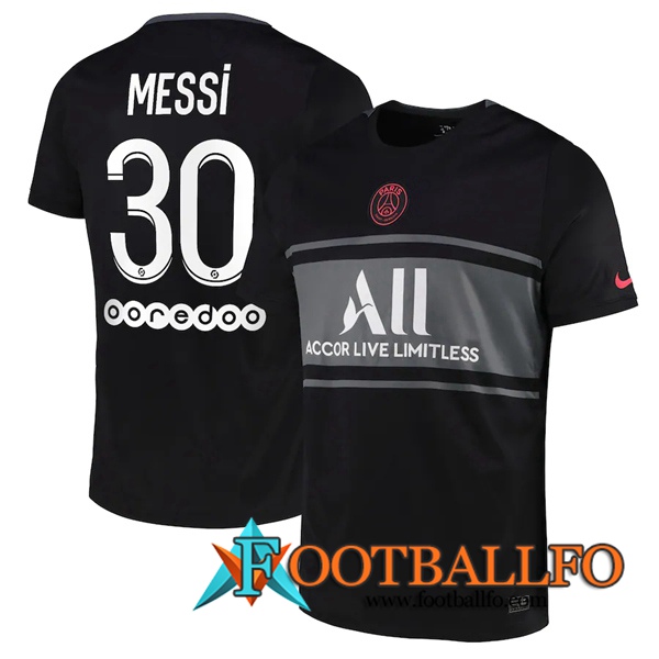 Camiseta Futbol Jordan PSG (Messi 30) Tercero 2021/2022
