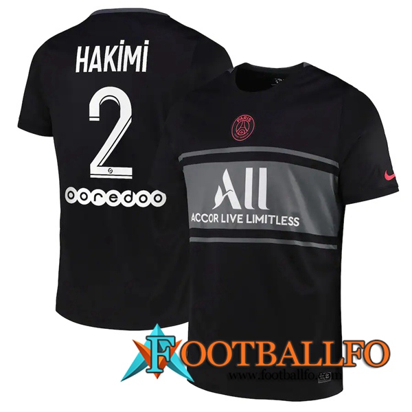 Camiseta Futbol Jordan PSG (Hakimi 2) Tercero 2021/2022