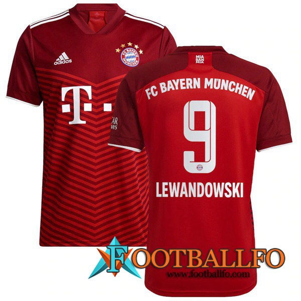 Camiseta Futbol Bayern Munich (Lewandowski 9) Titular 2021/2022