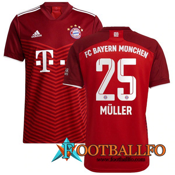 Camiseta Futbol Bayern Munich (Muller 25) Titular 2021/2022