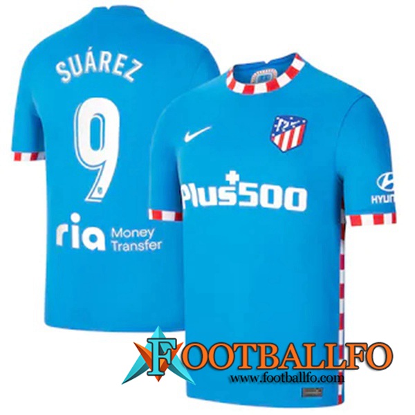 Camiseta Futbol Atletico Madrid (Suarez 9) Alternativo 2021/2022