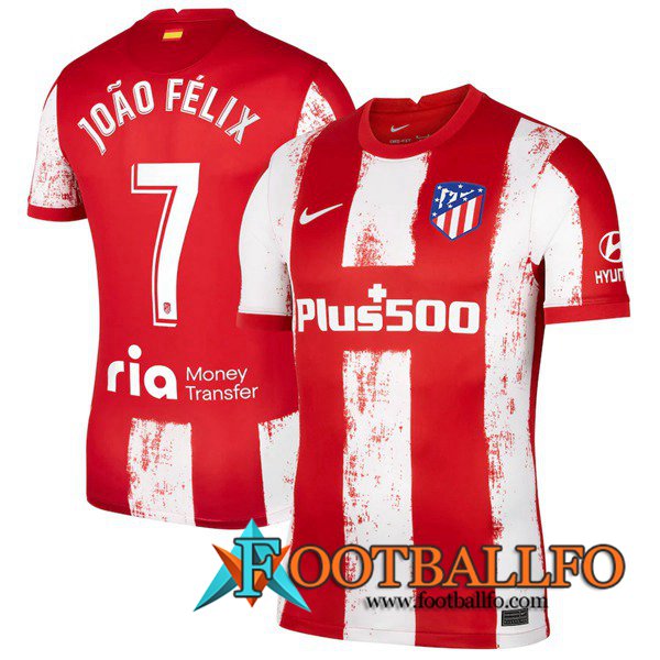 Camiseta Futbol Atletico Madrid (Joao Felix 7) Titular 2021/2022
