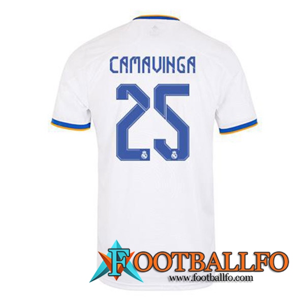 Camiseta Futbol Real Madrid (Camavinga 25) Titular 2021/2022