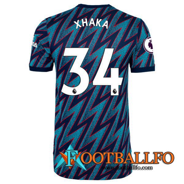 Camiseta Futbol FC Arsenal (Granit Xhaka 34) Tercero 2021/2022