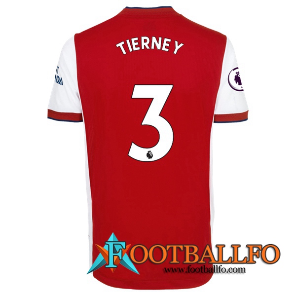 Camiseta Futbol FC Arsenal (Kieran Tierney 3) Titular 2021/2022