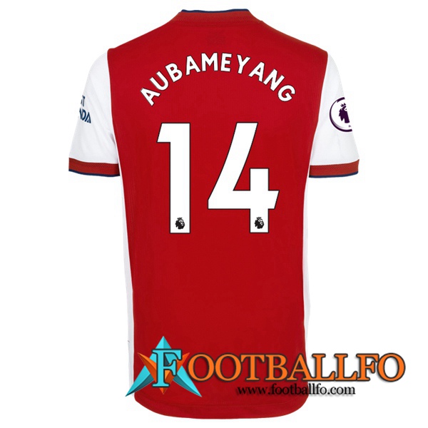 Camiseta Futbol FC Arsenal (Pierre-Emerick Aubameyang 14) Titular 2021/2022
