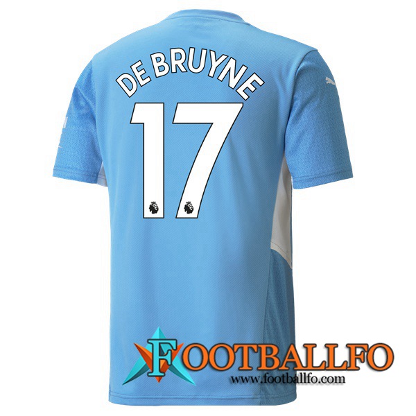 Camiseta Futbol Manchester City (DEBRUYNE 17) Titular 2021/2022