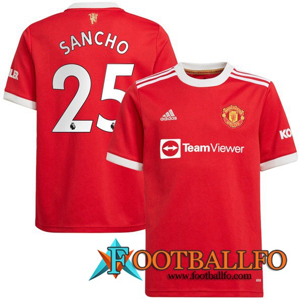 Camiseta Futbol Manchester United (Sancho 25) Titular 2021/2022