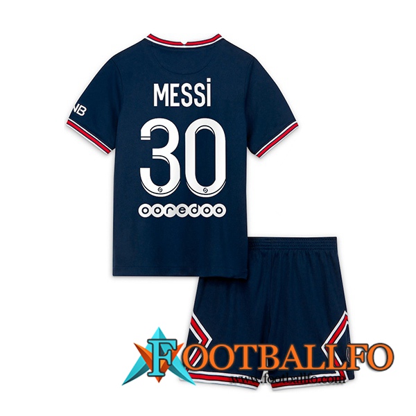 Camiseta Futbol Jordan PSG (Messi 30) Ninos Titular 2021/2022