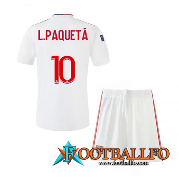 Camiseta Futbol Lyon (L.PAQUEYA 10) Ninos Titular 2021/2022