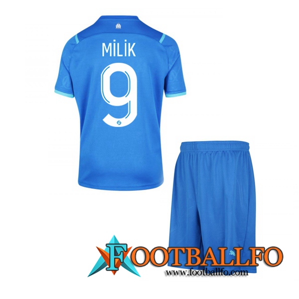 Camiseta Futbol Marsella OM (MILIK 9) Ninos Titular 2021/2022