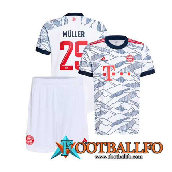 Camiseta Futbol Bayern Munich (Muller 25) Ninos Tercero 2021/2022