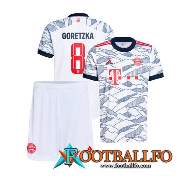 Camiseta Futbol Bayern Munich (Goretzka 8) Ninos Tercero 2021/2022