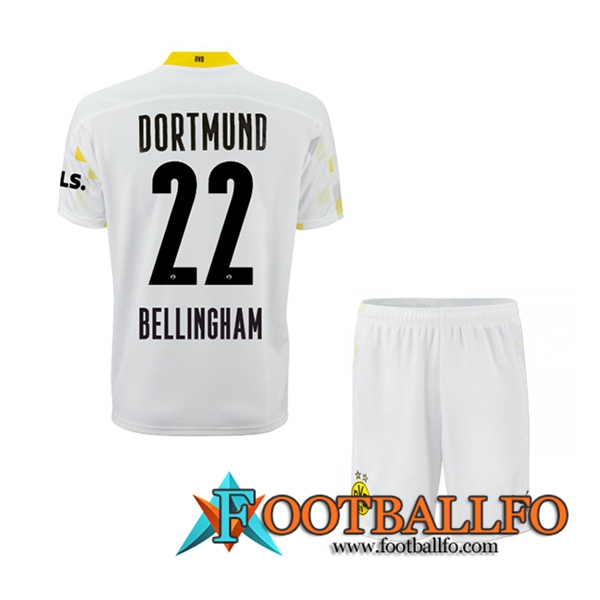 Camiseta Futbol Dortmund BVB (Bellingham 22) Ninos Tercero 2021/2022