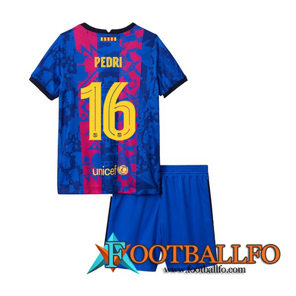 Camiseta FutbolFC Barcelona (Pedri 16) Ninos Tercero 2021/2022