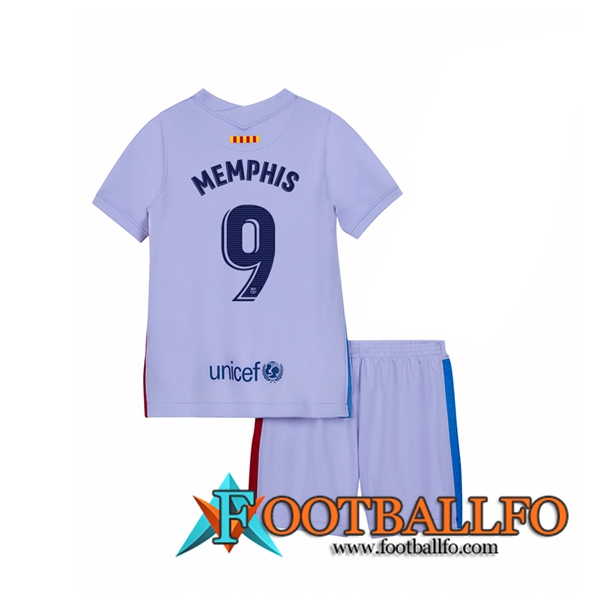 Camiseta FutbolFC Barcelona (Memphis 9) Ninos Alternativo 2021/2022