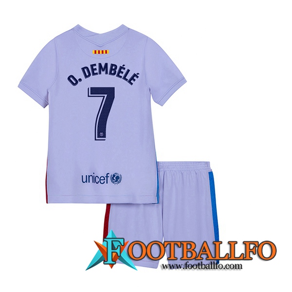 Camiseta FutbolFC Barcelona (Ousmane Dembele 7) Ninos Alternativo 2021/2022