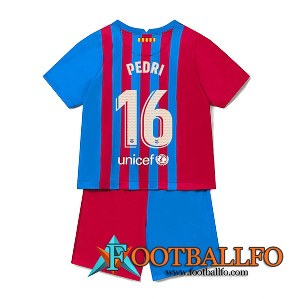 Camiseta FutbolFC Barcelona (Pedri 16) Ninos Titular 2021/2022