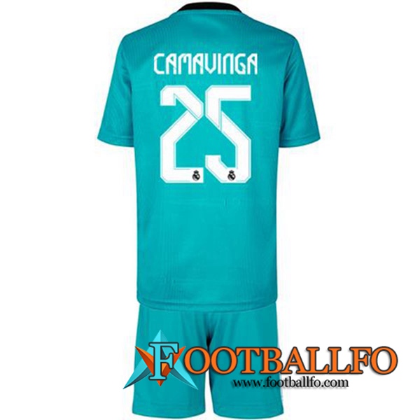 Camiseta Futbol Real Madrid (Camavinga 25) Ninos Tercero 2021/2022