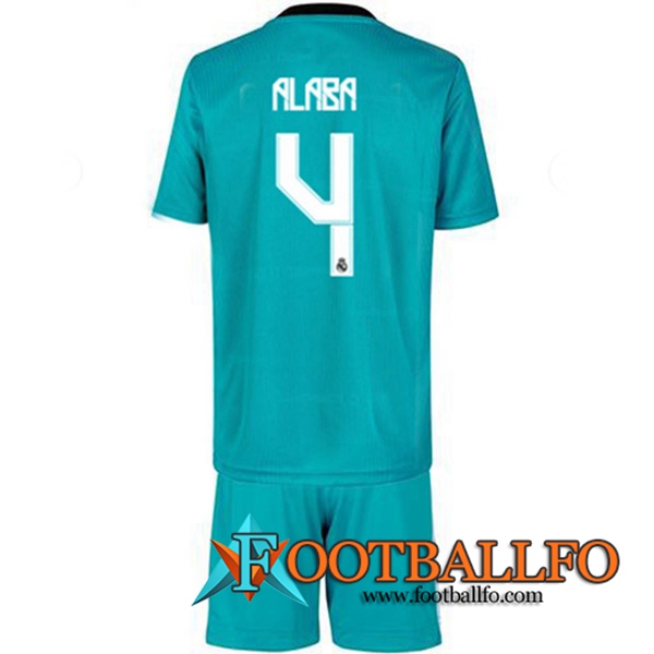 Camiseta Futbol Real Madrid (Alaba 4) Ninos Tercero 2021/2022