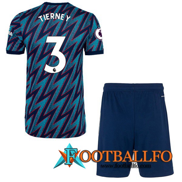Camiseta Futbol FC Arsenal (Kieran Tierney 3) Ninos Tercero 2021/2022