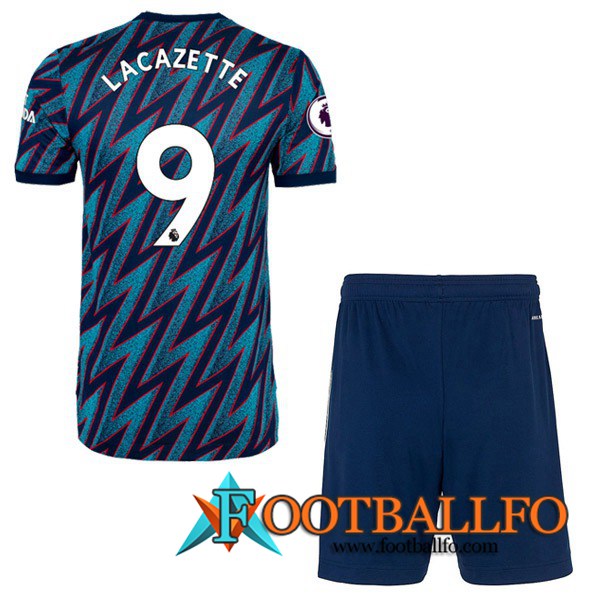 Camiseta Futbol FC Arsenal (Alexandre Lacazette 9) Ninos Tercero 2021/2022