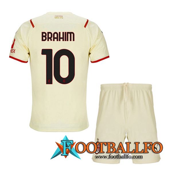 Camiseta Futbol AC Milan (BRAHIM 10) Ninos Alternativo 2021/2022